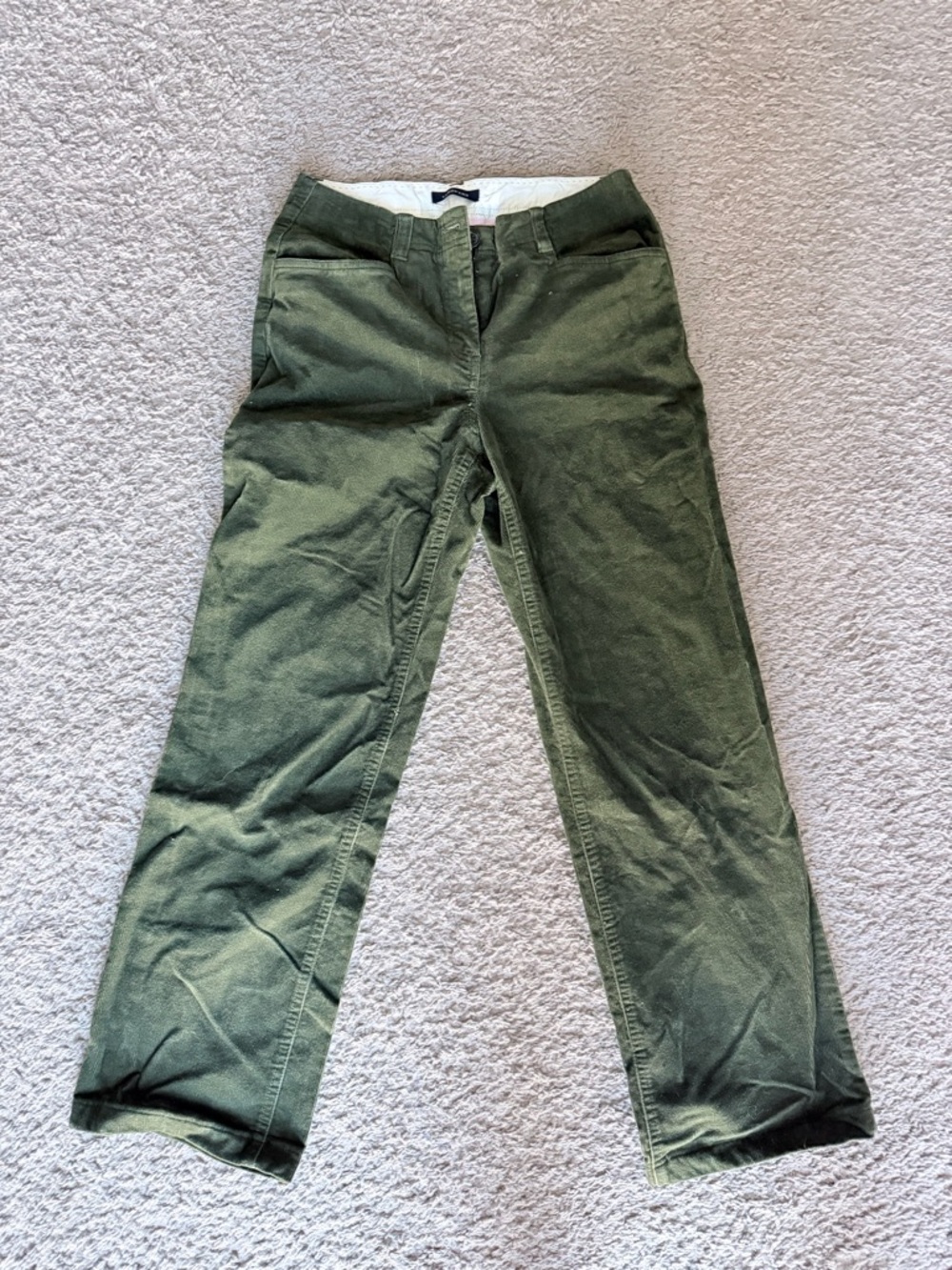 Lands' End Olive Green Straight-Leg Pants